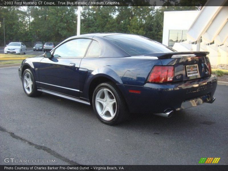 True Blue Metallic / Medium Graphite 2003 Ford Mustang GT Coupe