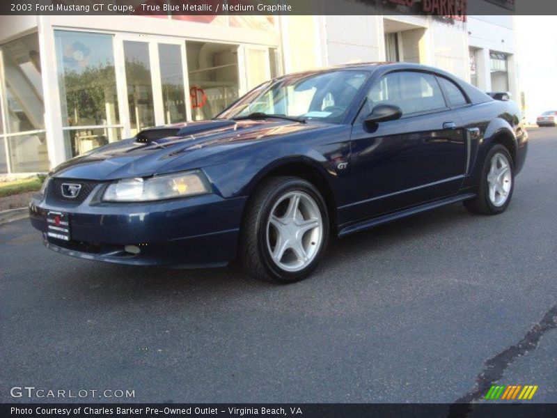 True Blue Metallic / Medium Graphite 2003 Ford Mustang GT Coupe