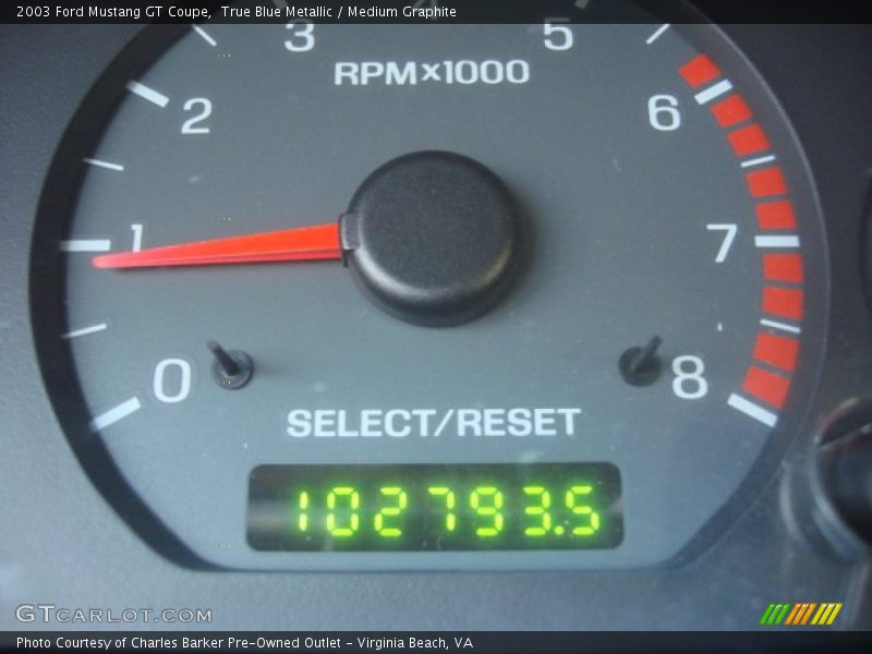 True Blue Metallic / Medium Graphite 2003 Ford Mustang GT Coupe