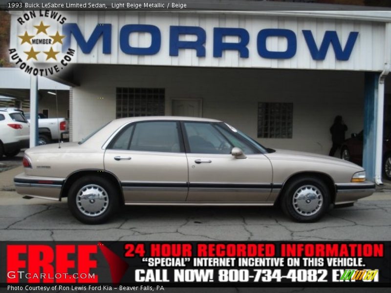 Light Beige Metallic / Beige 1993 Buick LeSabre Limited Sedan