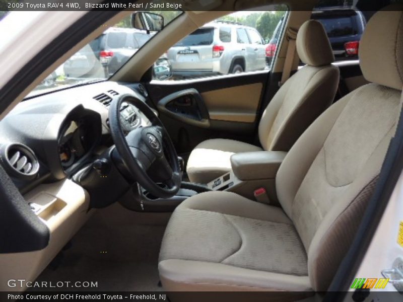 Blizzard White Pearl / Sand Beige 2009 Toyota RAV4 4WD