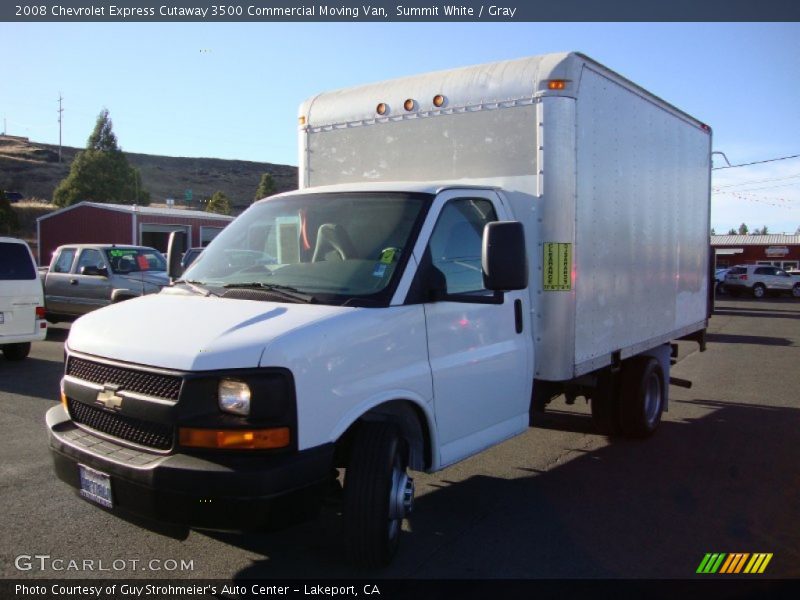 Summit White / Gray 2008 Chevrolet Express Cutaway 3500 Commercial Moving Van
