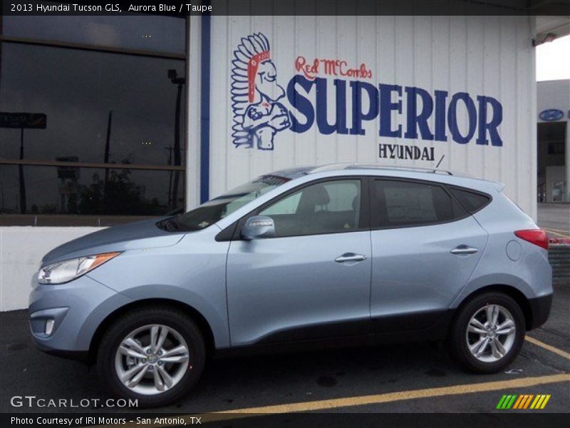 Aurora Blue / Taupe 2013 Hyundai Tucson GLS