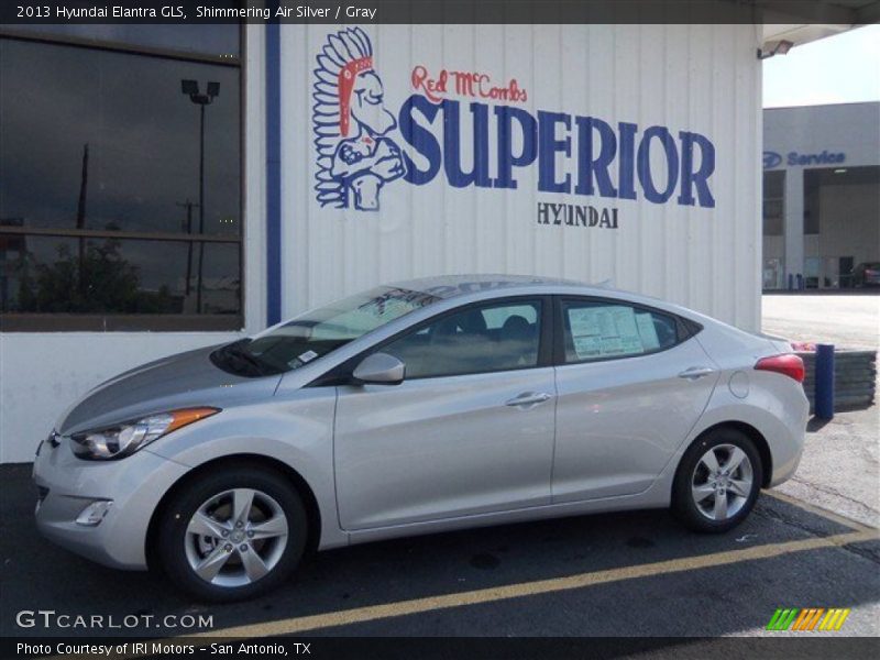 Shimmering Air Silver / Gray 2013 Hyundai Elantra GLS