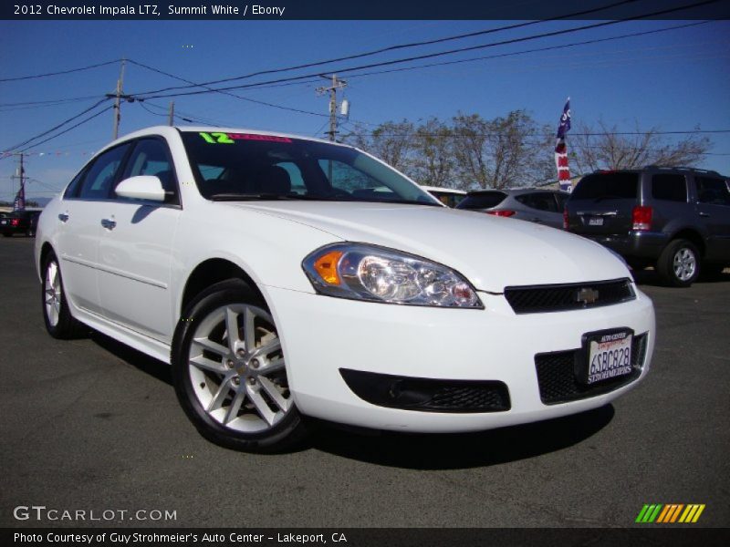 Summit White / Ebony 2012 Chevrolet Impala LTZ