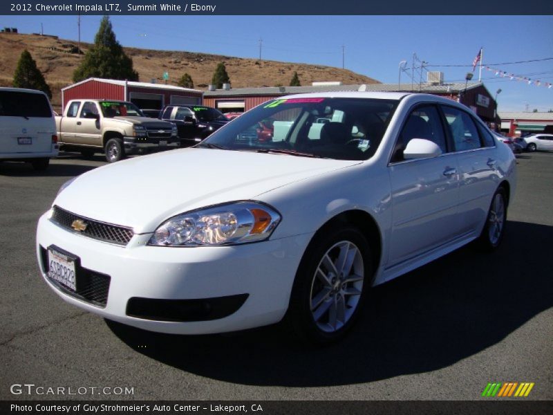 Summit White / Ebony 2012 Chevrolet Impala LTZ