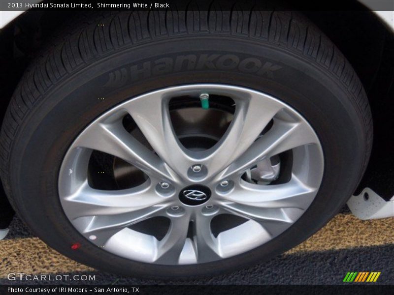 Shimmering White / Black 2013 Hyundai Sonata Limited