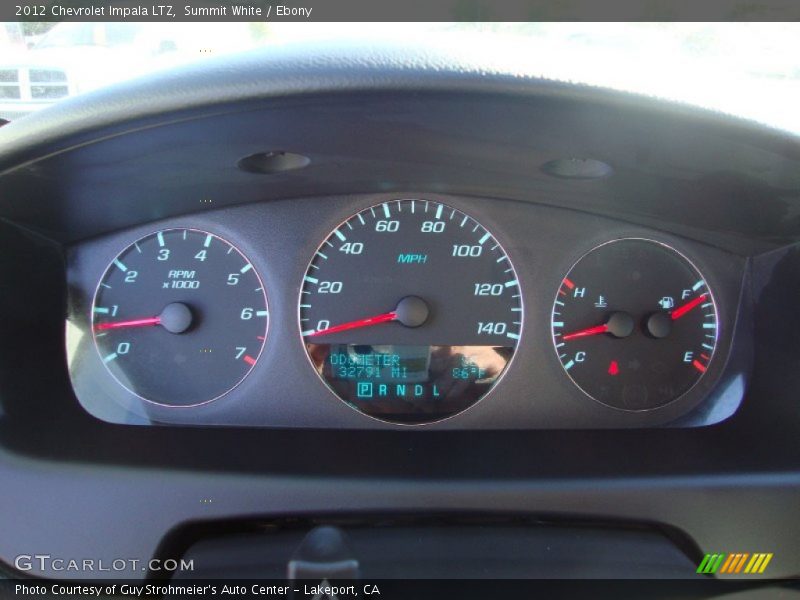Summit White / Ebony 2012 Chevrolet Impala LTZ
