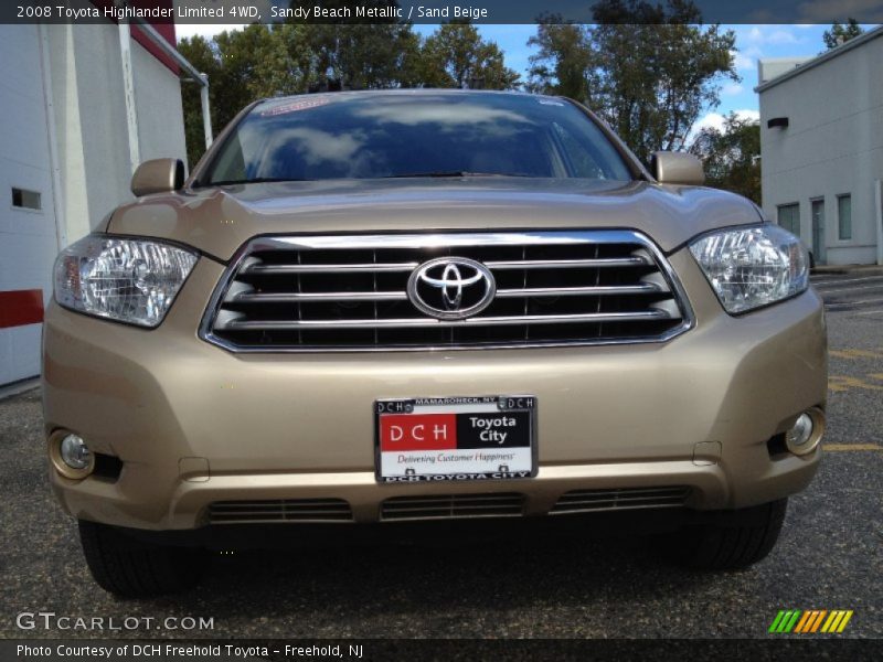 Sandy Beach Metallic / Sand Beige 2008 Toyota Highlander Limited 4WD