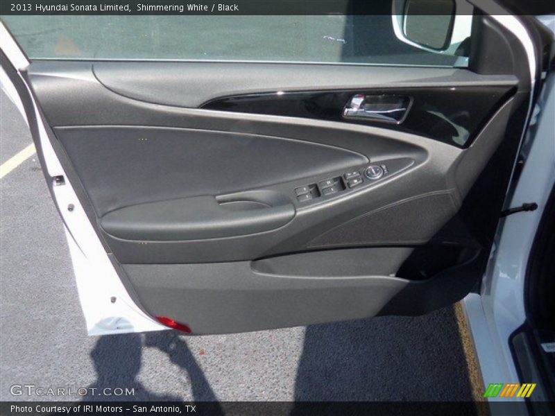 Shimmering White / Black 2013 Hyundai Sonata Limited