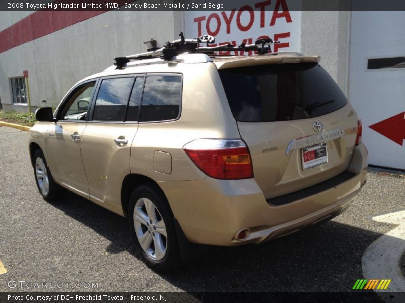 Sandy Beach Metallic / Sand Beige 2008 Toyota Highlander Limited 4WD