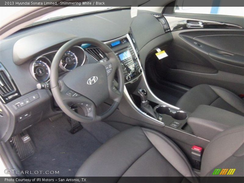 Shimmering White / Black 2013 Hyundai Sonata Limited