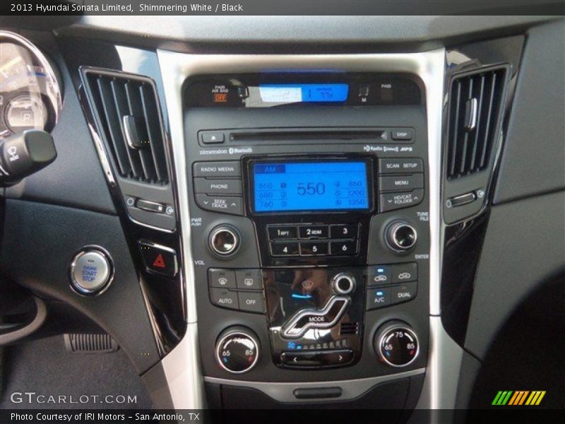 Shimmering White / Black 2013 Hyundai Sonata Limited