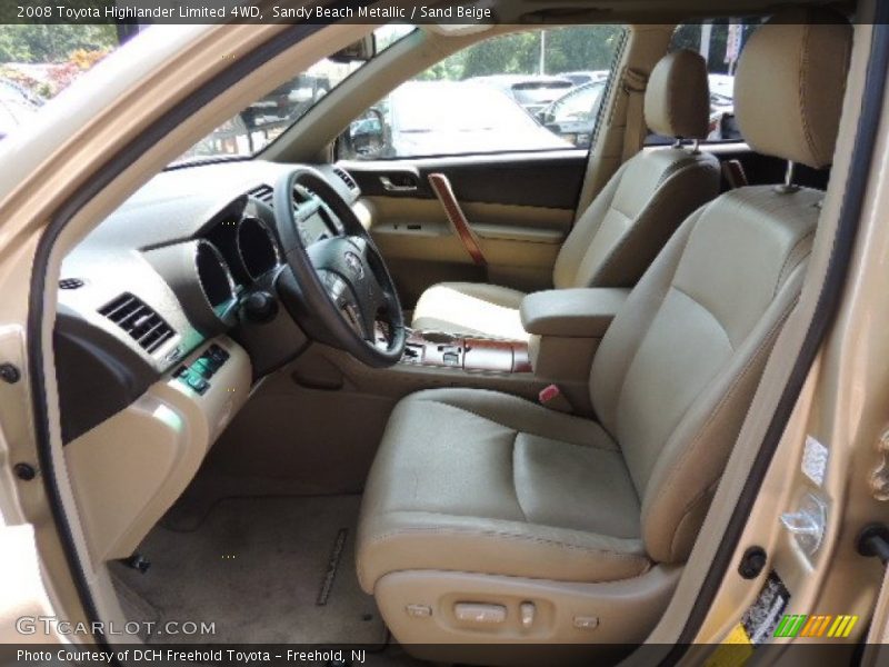 Sandy Beach Metallic / Sand Beige 2008 Toyota Highlander Limited 4WD