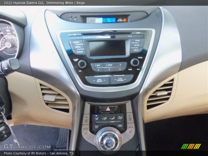 Shimmering White / Beige 2013 Hyundai Elantra GLS