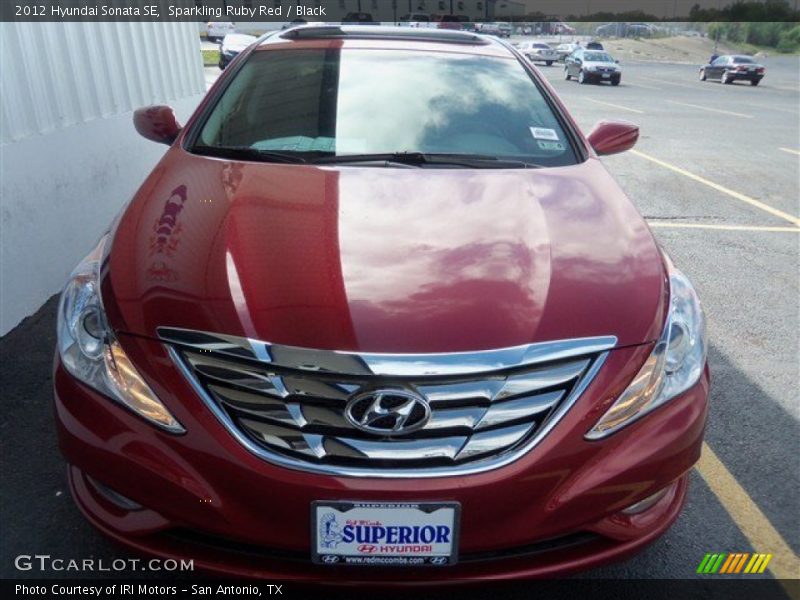 Sparkling Ruby Red / Black 2012 Hyundai Sonata SE