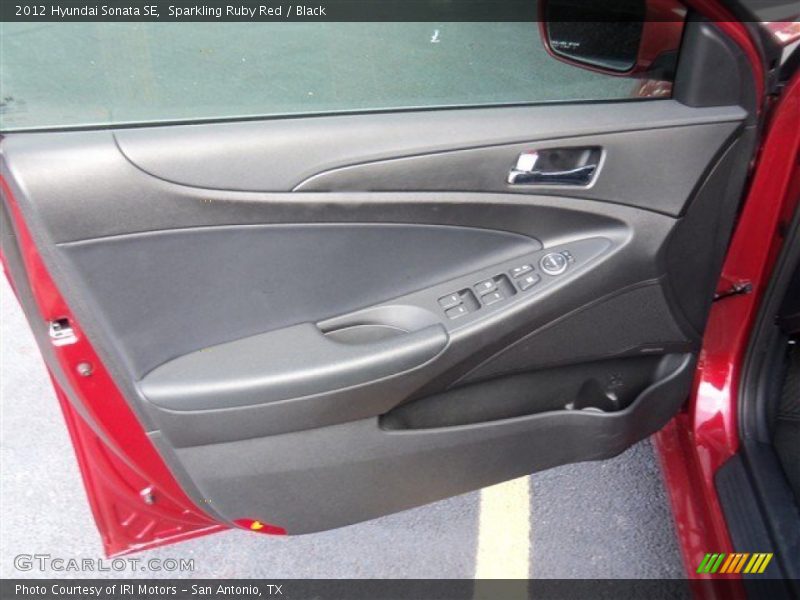 Sparkling Ruby Red / Black 2012 Hyundai Sonata SE