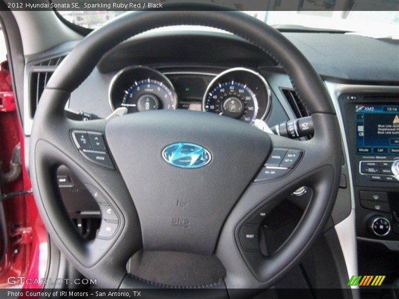 Sparkling Ruby Red / Black 2012 Hyundai Sonata SE