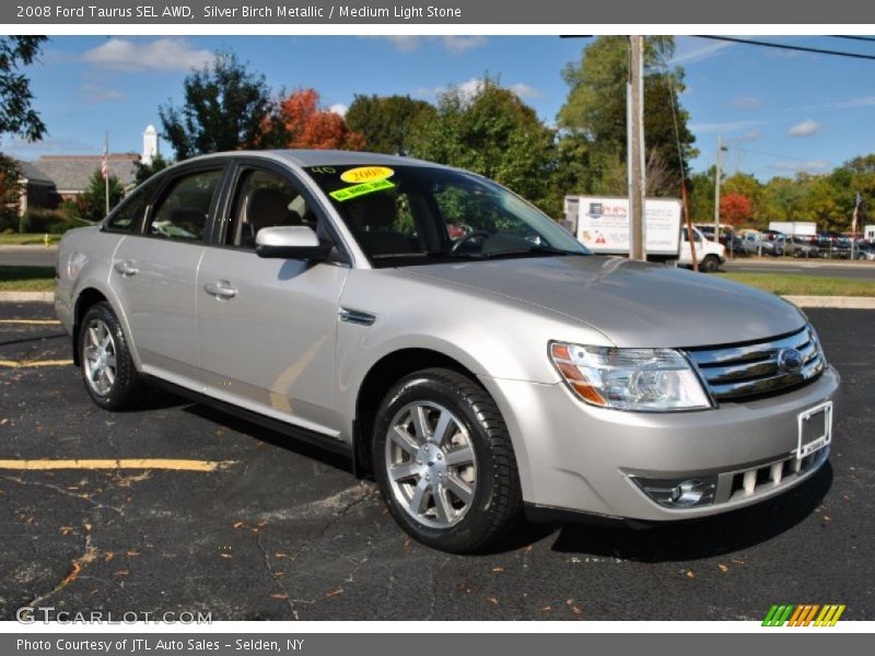 Silver Birch Metallic / Medium Light Stone 2008 Ford Taurus SEL AWD