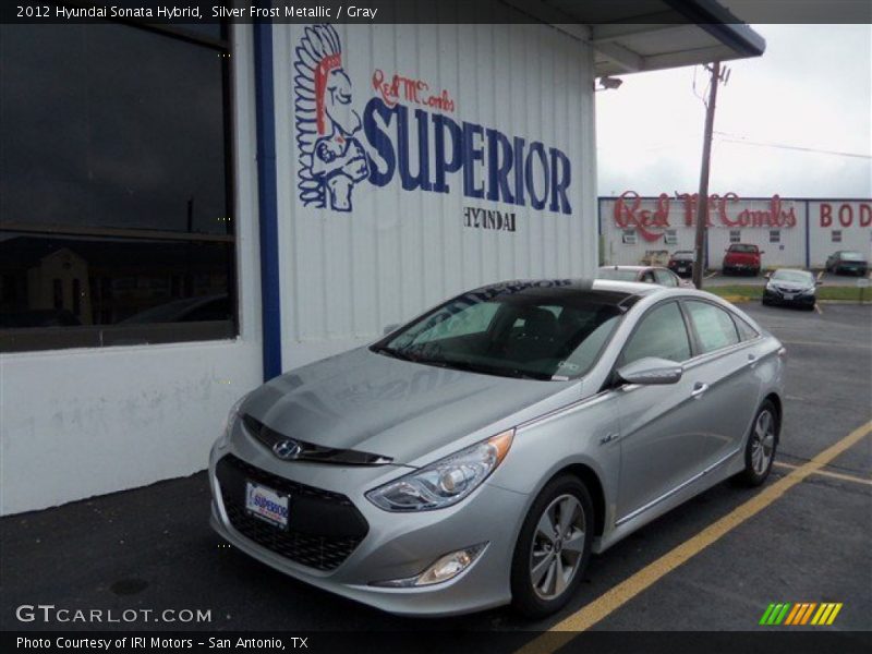 Silver Frost Metallic / Gray 2012 Hyundai Sonata Hybrid