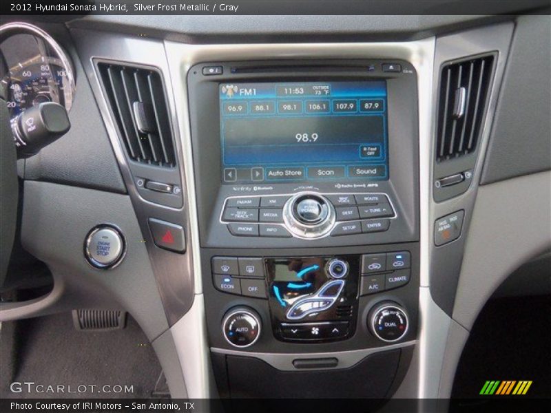 Silver Frost Metallic / Gray 2012 Hyundai Sonata Hybrid
