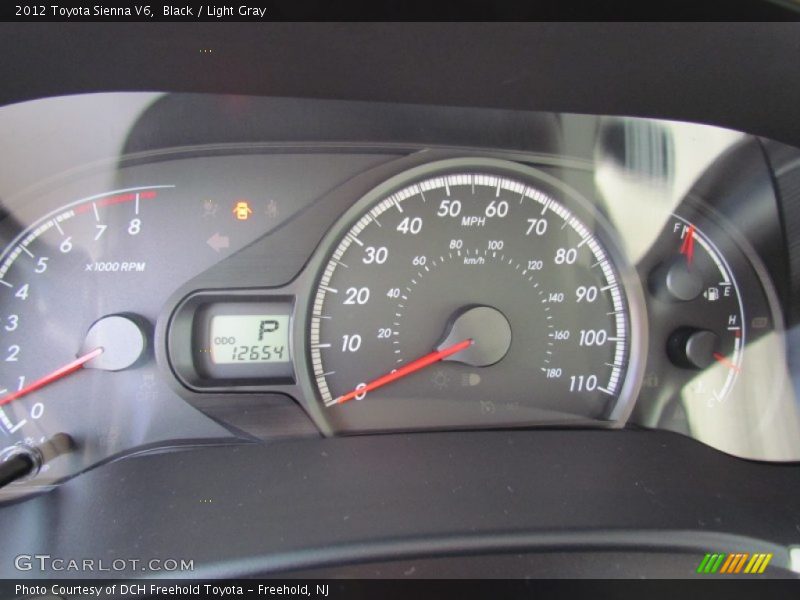 Black / Light Gray 2012 Toyota Sienna V6