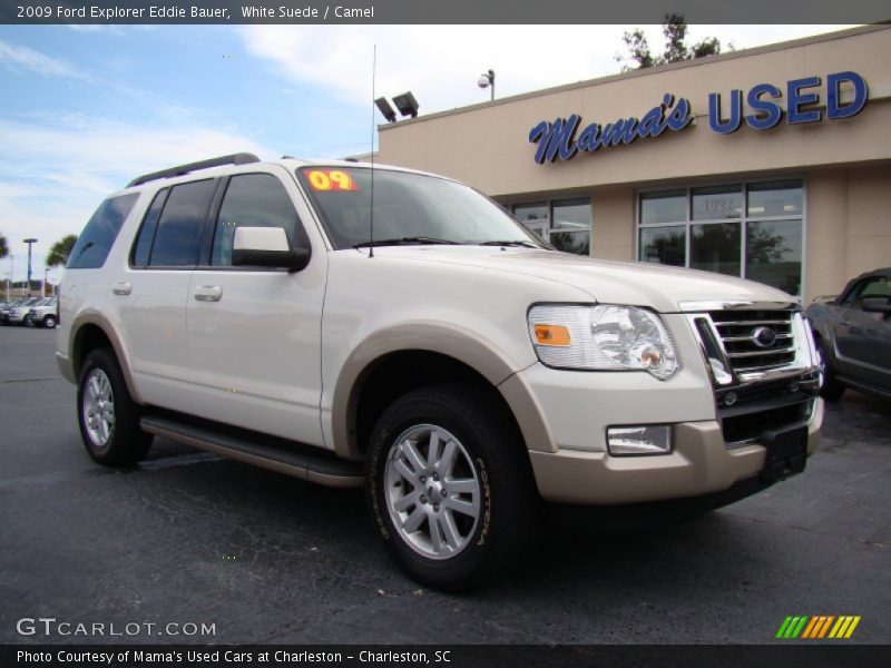 White Suede / Camel 2009 Ford Explorer Eddie Bauer