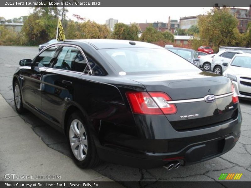 Ebony Black / Charcoal Black 2012 Ford Taurus SEL