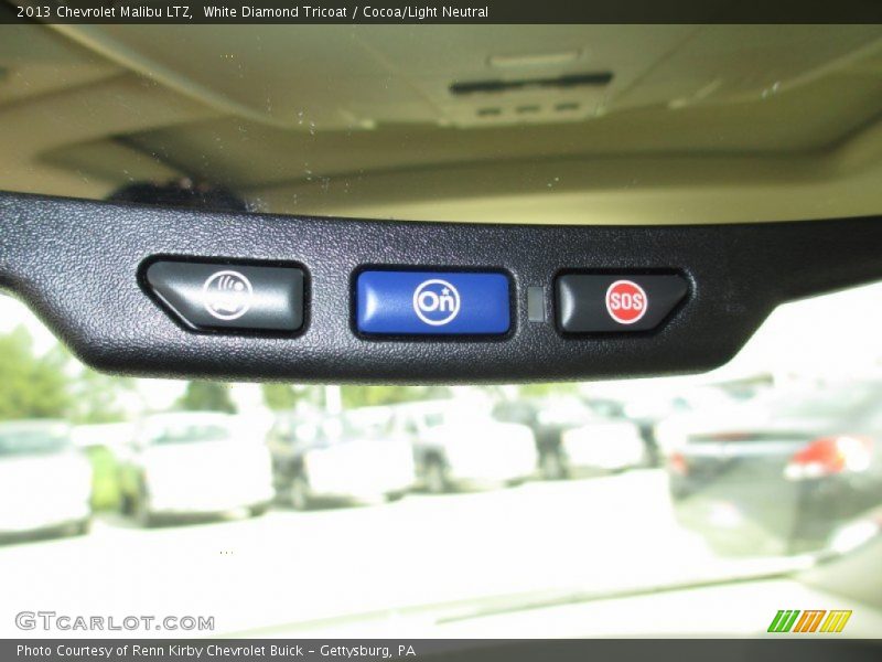 White Diamond Tricoat / Cocoa/Light Neutral 2013 Chevrolet Malibu LTZ