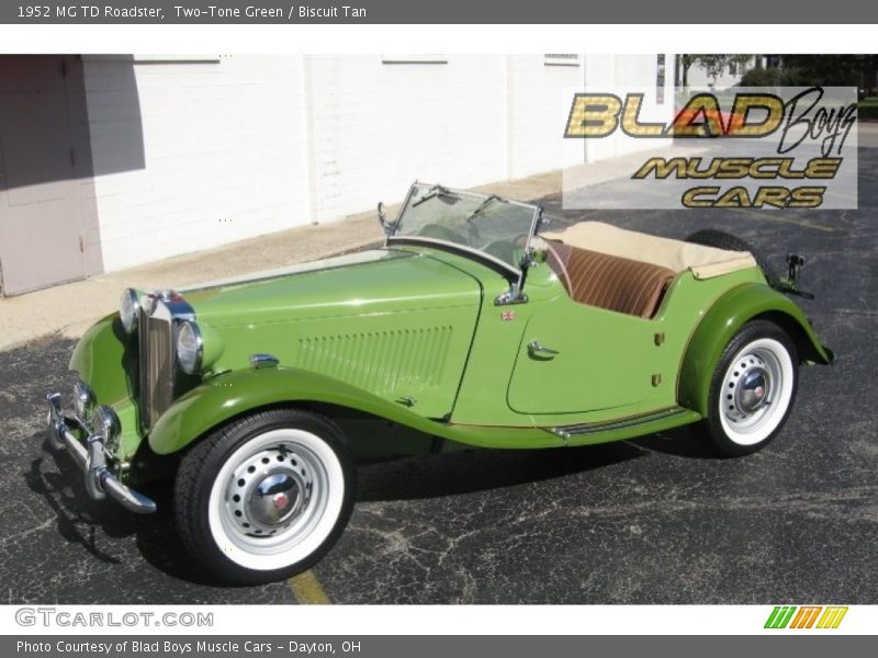 Two-Tone Green / Biscuit Tan 1952 MG TD Roadster