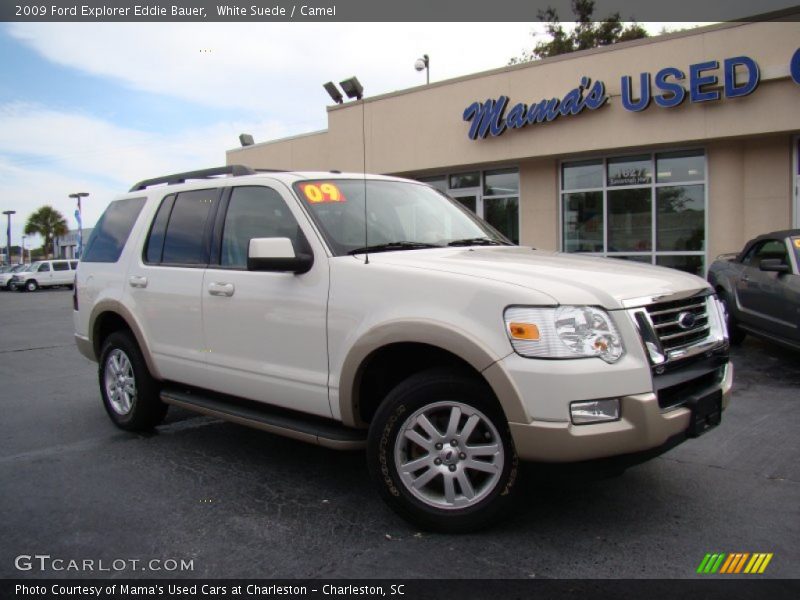 White Suede / Camel 2009 Ford Explorer Eddie Bauer