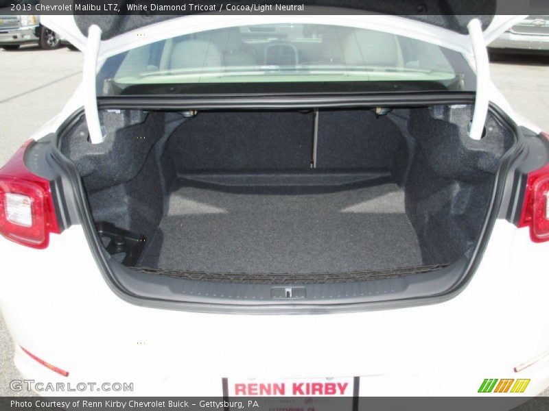 White Diamond Tricoat / Cocoa/Light Neutral 2013 Chevrolet Malibu LTZ