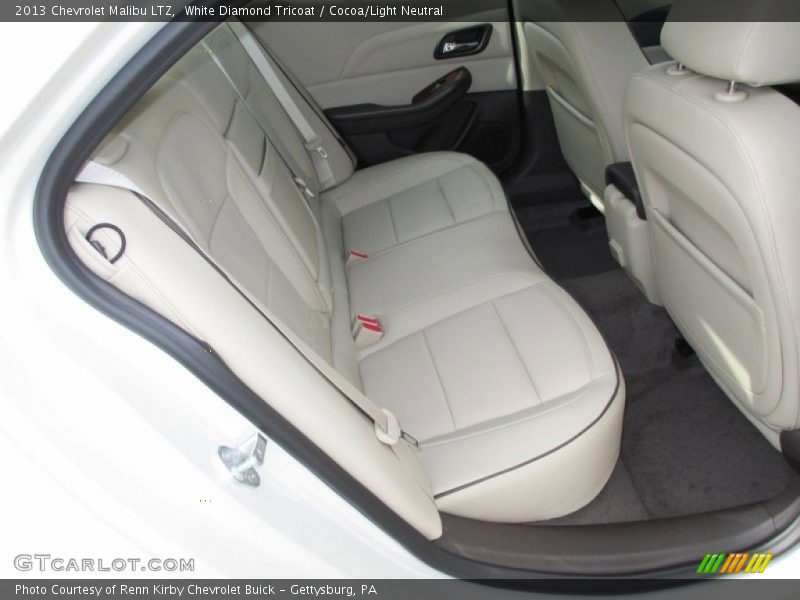 White Diamond Tricoat / Cocoa/Light Neutral 2013 Chevrolet Malibu LTZ