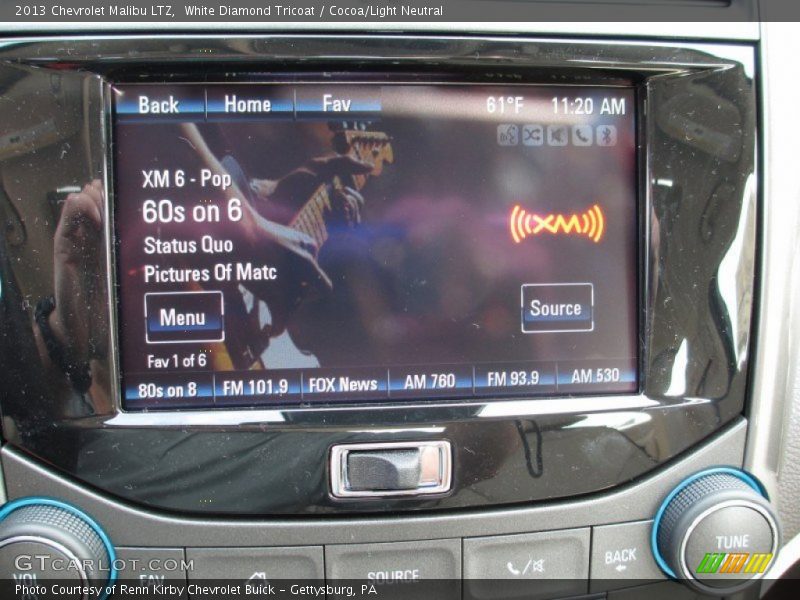 White Diamond Tricoat / Cocoa/Light Neutral 2013 Chevrolet Malibu LTZ