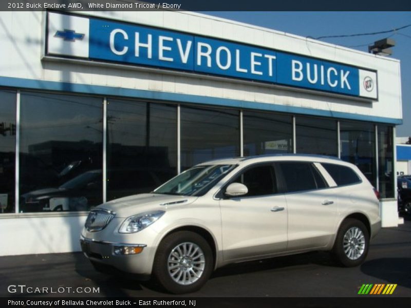 White Diamond Tricoat / Ebony 2012 Buick Enclave AWD