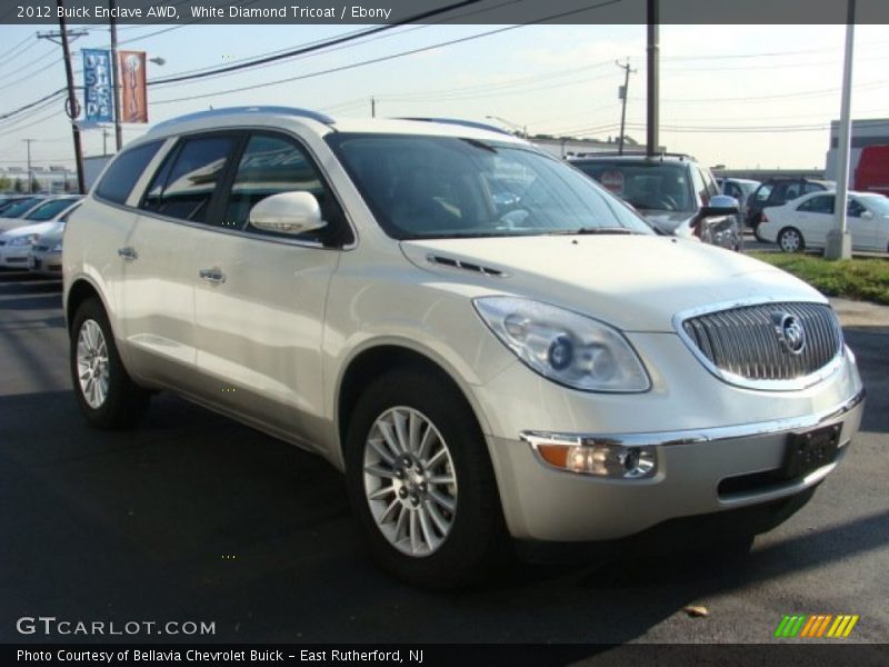 White Diamond Tricoat / Ebony 2012 Buick Enclave AWD