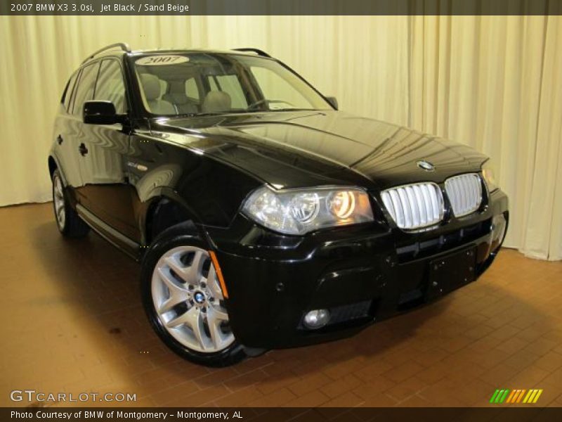 Jet Black / Sand Beige 2007 BMW X3 3.0si