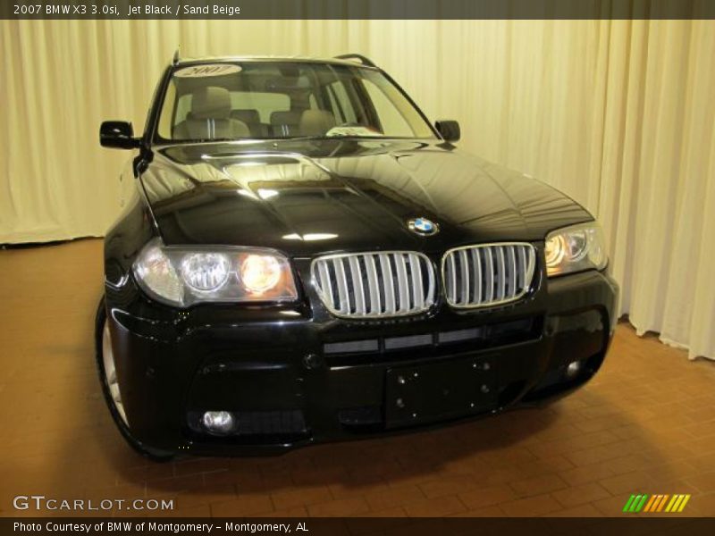 Jet Black / Sand Beige 2007 BMW X3 3.0si