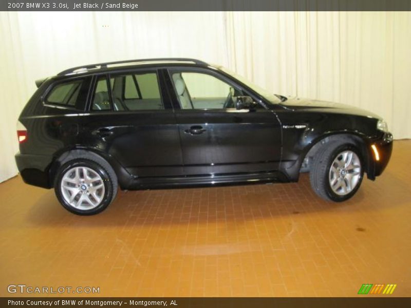Jet Black / Sand Beige 2007 BMW X3 3.0si