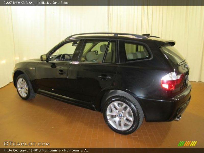 Jet Black / Sand Beige 2007 BMW X3 3.0si