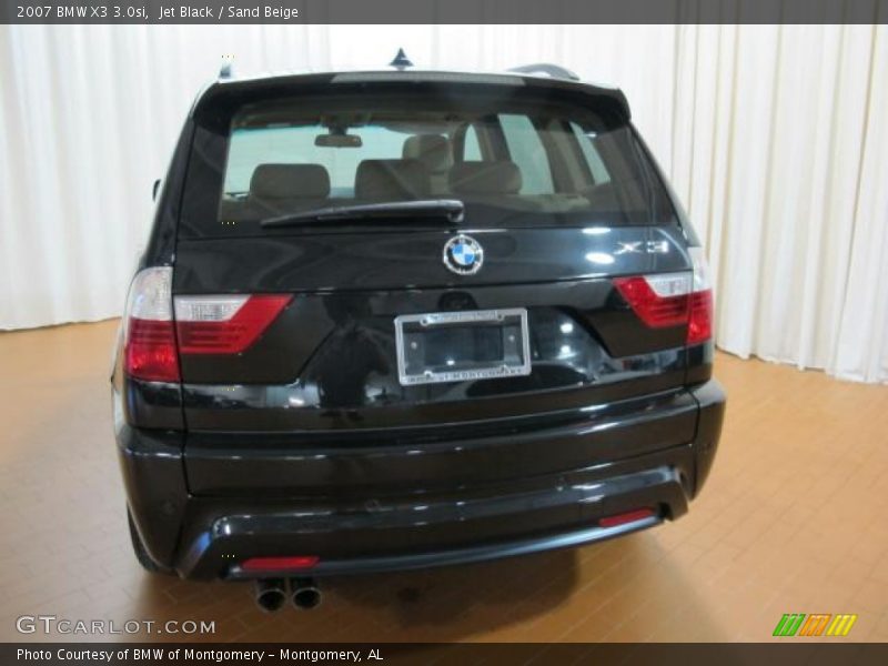 Jet Black / Sand Beige 2007 BMW X3 3.0si