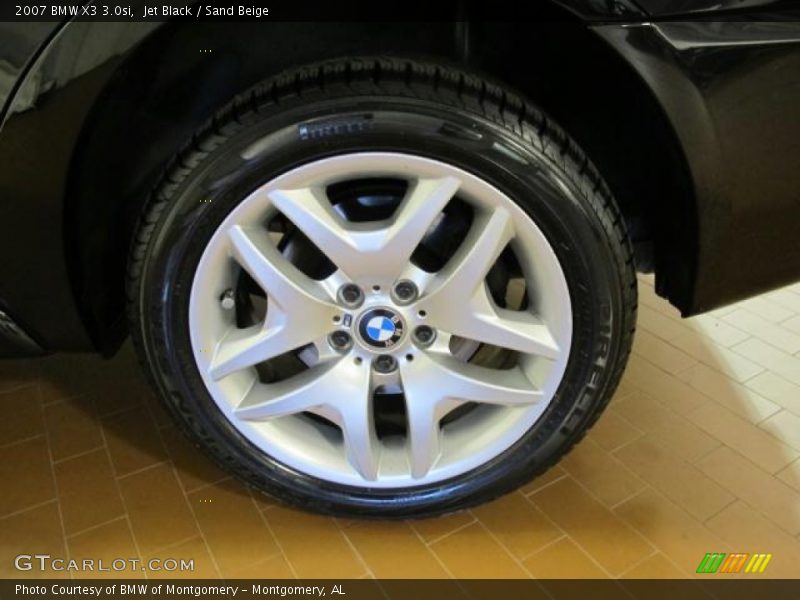 Jet Black / Sand Beige 2007 BMW X3 3.0si