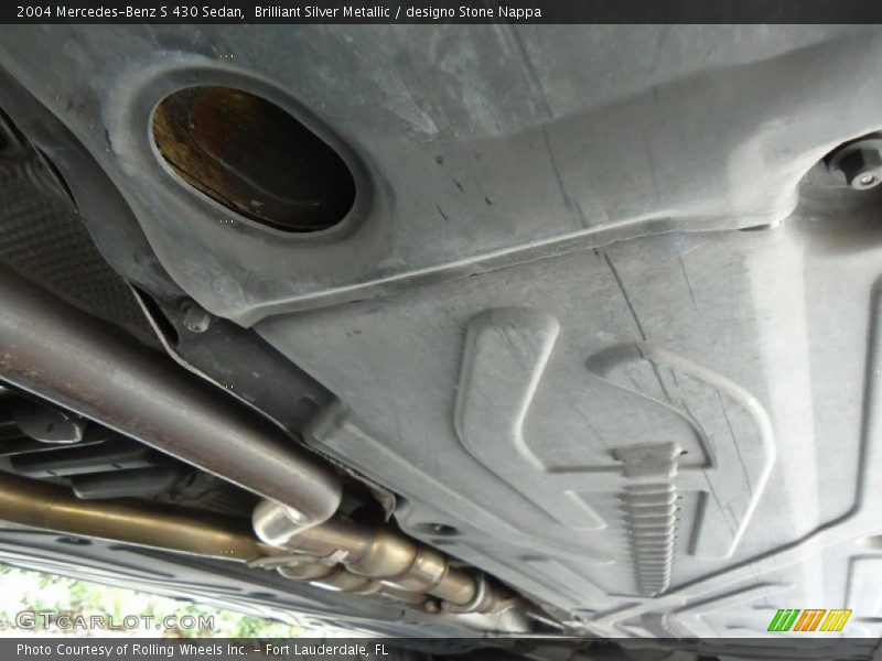 Undercarriage of 2004 S 430 Sedan