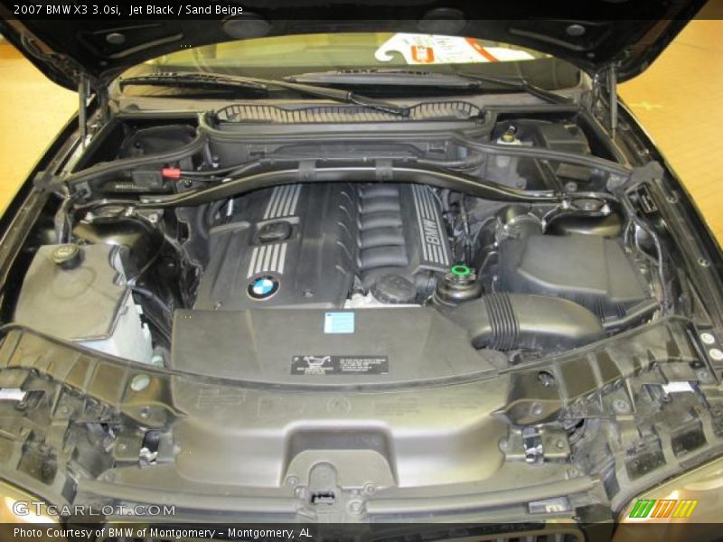 Jet Black / Sand Beige 2007 BMW X3 3.0si