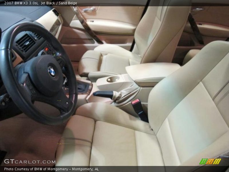 Jet Black / Sand Beige 2007 BMW X3 3.0si