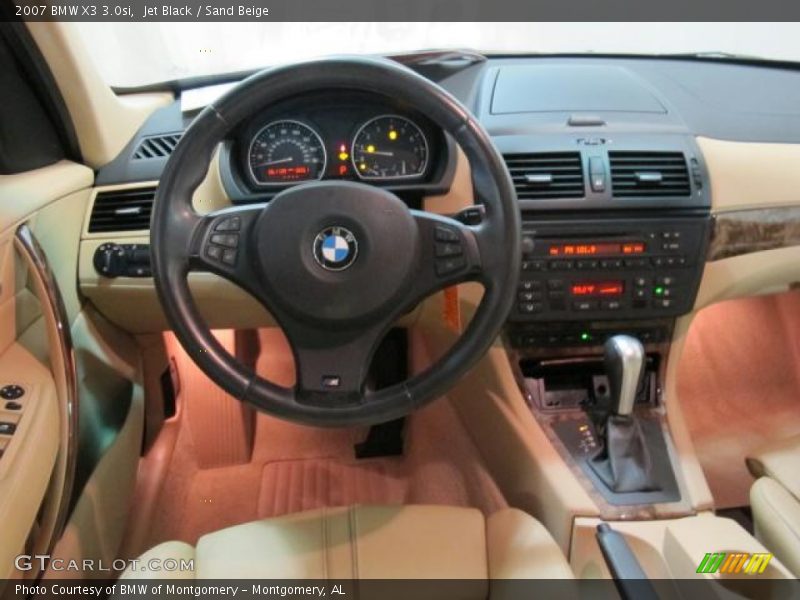 Jet Black / Sand Beige 2007 BMW X3 3.0si