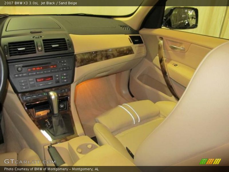Jet Black / Sand Beige 2007 BMW X3 3.0si
