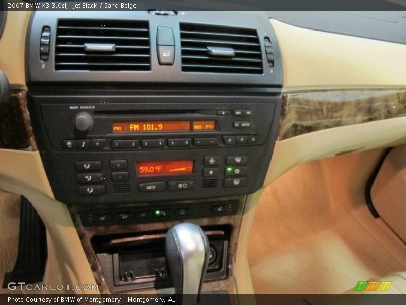 Jet Black / Sand Beige 2007 BMW X3 3.0si