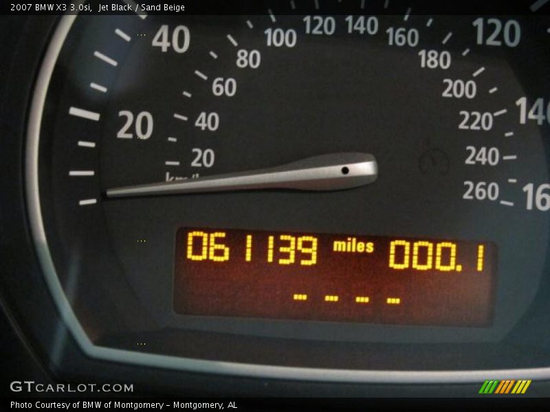 Jet Black / Sand Beige 2007 BMW X3 3.0si