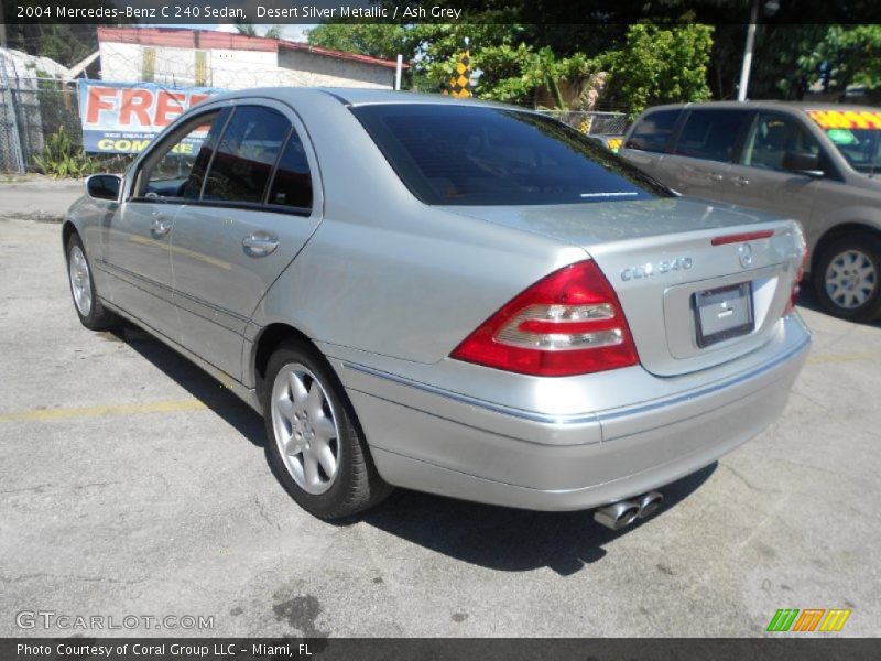 Desert Silver Metallic / Ash Grey 2004 Mercedes-Benz C 240 Sedan